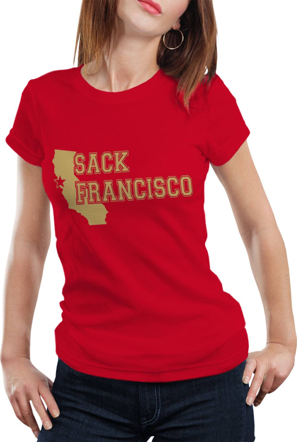 SACK FRANCISCO DEFENSE San Francisco 49ers Football Girl's T-Shirt
