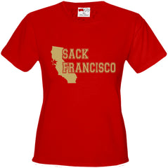 SACK FRANCISCO DEFENSE San Francisco 49ers Football Girl's T-Shirt