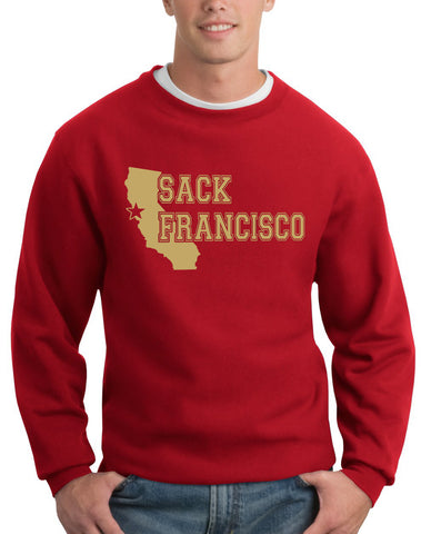 SACK FRANCISCO San Francisco 49ers Football Crewneck Sweatshirt