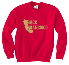 SACK FRANCISCO San Francisco 49ers Football Crewneck Sweatshirt