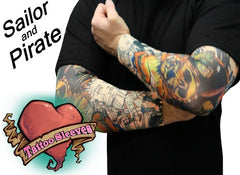 Tattoo Sleeves - Sailor and Pirate Temporary Tattoo Sleeves (Pair)