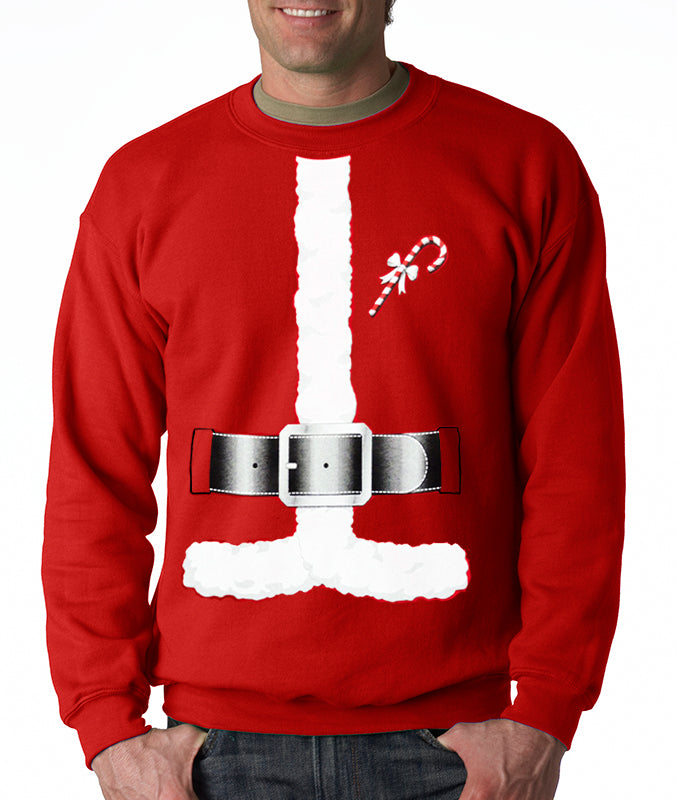 Santa Claus Christmas Costume Men's Crew Neck Sweatshirt