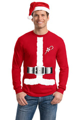 Santa Claus Christmas Costume Men's Long Sleeve T-Shirt