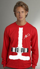 Santa Claus Christmas Costume Men's Long Sleeve T-Shirt