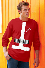 Santa Claus Christmas Costume Men's Long Sleeve T-Shirt