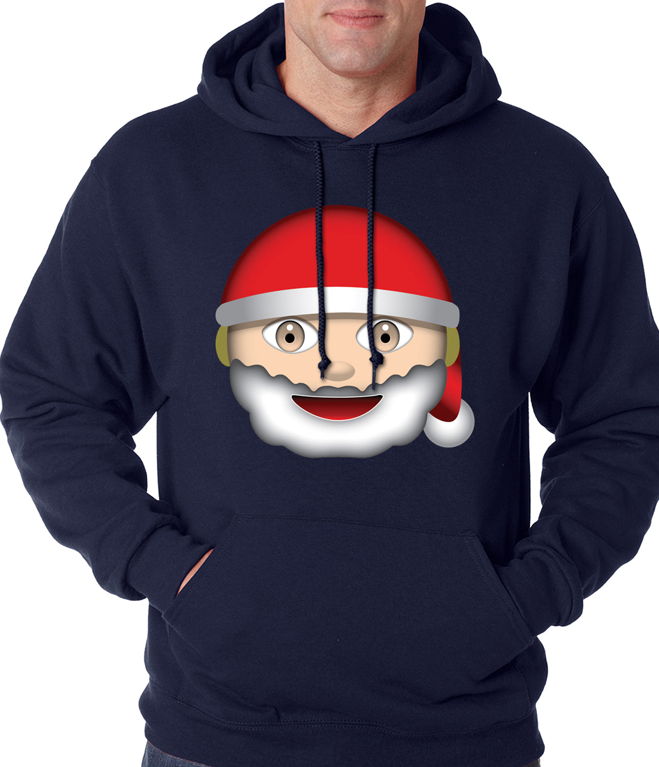 Santa Emoji Adult Hoodie