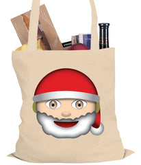Santa Emoji Tote Bag
