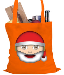 Santa Emoji Tote Bag