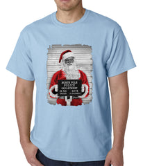 Santa Mug Shot Funny Mens T-shirt