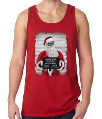 Santa Mug Shot Funny Tank Top
