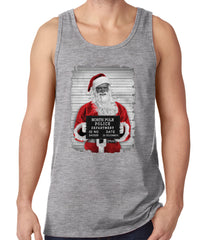 Santa Mug Shot Funny Tank Top
