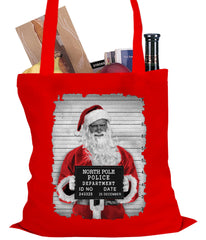 Santa Mug Shot Funny Tote Bag