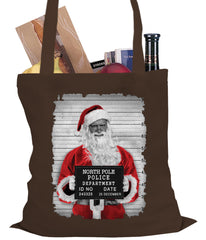 Santa Mug Shot Funny Tote Bag