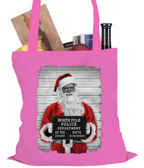 Santa Mug Shot Funny Tote Bag