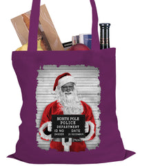 Santa Mug Shot Funny Tote Bag