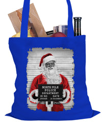 Santa Mug Shot Funny Tote Bag