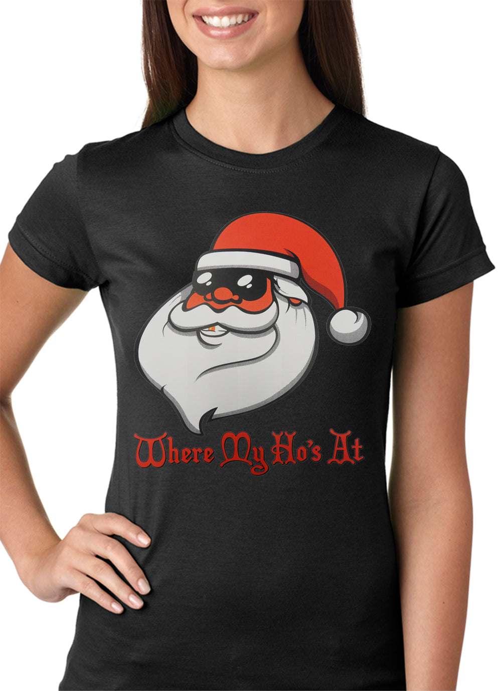 Santa - Where My Ho's At Girls T-shirt