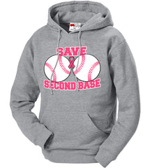 Save Second Base Adult Hoodie