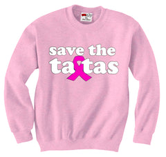 Save The Ta Tas Breast Cancer Awareness Adult Crewneck