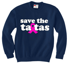 Save The Ta Tas Breast Cancer Awareness Adult Crewneck