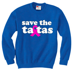 Save The Ta Tas Breast Cancer Awareness Adult Crewneck