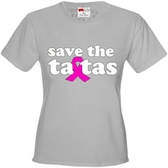 Save The Ta Tas Breast Cancer Awareness Girls T-shirt