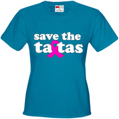 Save The Ta Tas Breast Cancer Awareness Girls T-shirt