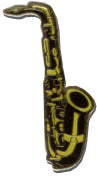 Saxophone 2 Lapel Pin