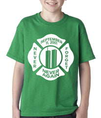 September 11, 2001 Never Forget, Never Again Kids T-shirt