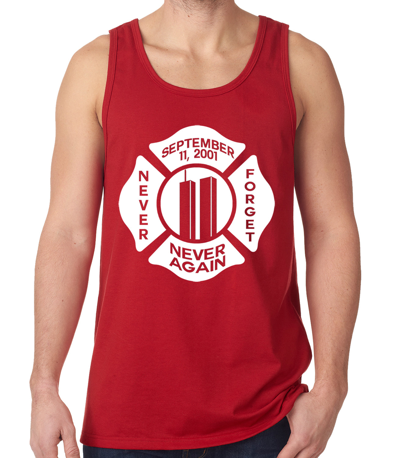 September 11, 2001 Never Forget, Never Again Tank Top