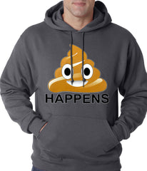 Sh*t Happens Funny Emoji Adult Hoodie