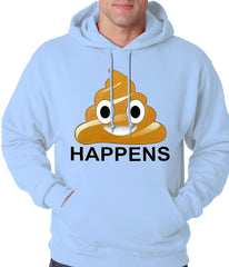 Sh*t Happens Funny Emoji Adult Hoodie
