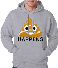 Sh*t Happens Funny Emoji Adult Hoodie