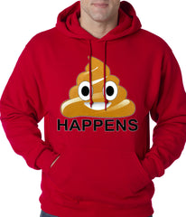 Sh*t Happens Funny Emoji Adult Hoodie