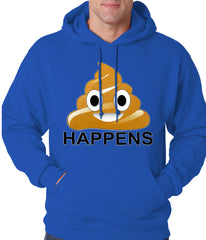 Sh*t Happens Funny Emoji Adult Hoodie