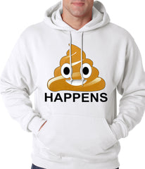 Sh*t Happens Funny Emoji Adult Hoodie