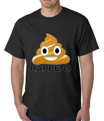 Sh*t Happens Funny Emoji Mens T-shirt