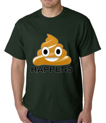 Sh*t Happens Funny Emoji Mens T-shirt