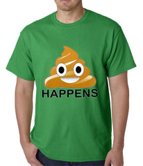 Sh*t Happens Funny Emoji Mens T-shirt