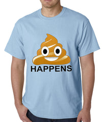 Sh*t Happens Funny Emoji Mens T-shirt