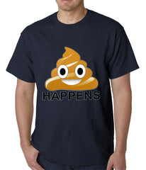 Sh*t Happens Funny Emoji Mens T-shirt