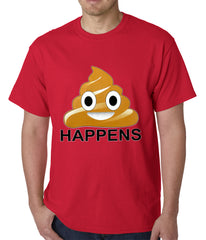 Sh*t Happens Funny Emoji Mens T-shirt
