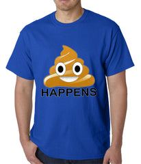 Sh*t Happens Funny Emoji Mens T-shirt