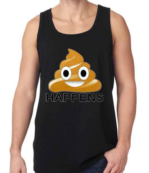Sh*t Happens Funny Emoji Tank Top –