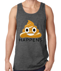 Sh*t Happens Funny Emoji Tank Top