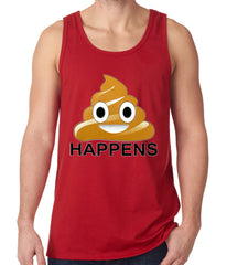 Sh*t Happens Funny Emoji Tank Top