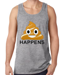 Sh*t Happens Funny Emoji Tank Top