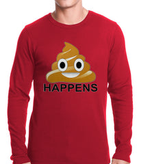 Sh*t Happens Funny Emoji Thermal Shirt