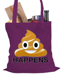 Sh*t Happens Funny Emoji Tote Bag