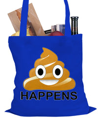 Sh*t Happens Funny Emoji Tote Bag